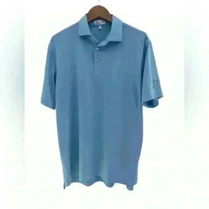 Peter Millar Men’s Short Sleeve Blue Golf Polo Size Large
